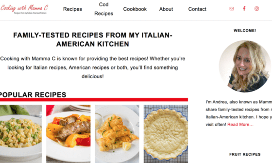 Cómo Andrea Castrovillari gana $ 9 mil al mes compartiendo recetas con seguidores leales amantes de la comida - Monetizados